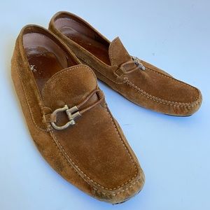 11 SALVATORE FERRAGAMO SUEDE BUCKLE SHOES MENS